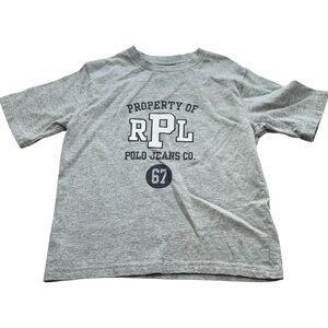 Polo Jeans‎ Co Kids 5 Gray Short Sleeve Graphic Tee RPL 67 Cotton Shirt Bolivia